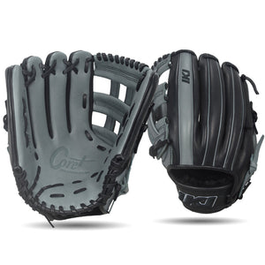 IKJ Core+ Series 12.75 INCH Double Welt Model OUTFIELD Baseball Glove in Gray and Black for LEFT-HANDED Thrower
