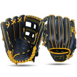 IKJ Xpro Series 12.75 INCH Double Welt Model OUTFIELD Baseball Glove in Black and Harvest for LEFT-HANDED Thrower
