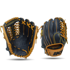 IKJ Rapid Series 11.75 INCH Single Welt Model INFIELD Baseball Glove in Black and Tan for RIGHT-HANDED Thrower