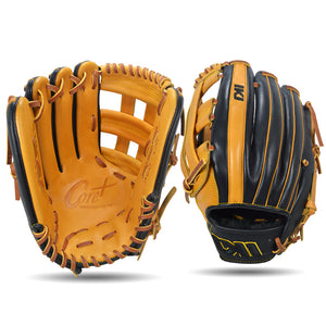 IKJ Core+ Series 12.75 INCH Double Welt Model OUTFIELD Baseball Glove in Horween Tan and Black for LEFT-HANDED Thrower