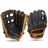 IKJ Rapid Series 12.5 INCH Single Welt Model OUTFIELD Baseball Glove in Black and Tan for RIGHT-HANDED Thrower