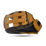 IKJ Rapid Series 12.75 INCH Double Welt Model OUTFIELD Baseball Glove in Tan and Black for LEFT-HANDED Thrower