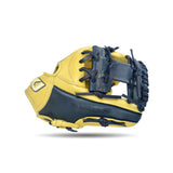 IKJ Core+ Series 11.5 INCH Double Welt Model INFIELD Baseball Glove in Camel and Navy for RIGHT-HANDED Thrower