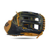 IKJ Rapid Series 12.75 INCH Single Welt Model OUTFIELD Baseball Glove in Black and Tan for RIGHT-HANDED Thrower
