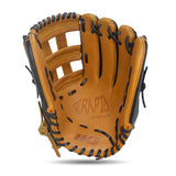 IKJ Rapid Series 12.75 INCH Double Welt Model OUTFIELD Baseball Glove in Tan and Black for RIGHT-HANDED Thrower