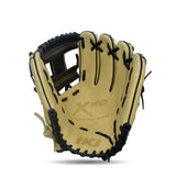 IKJ Xpro Series 11.5 INCH Double Welt Model INFIELD Baseball Glove in Straw and Black for RIGHT-HANDED Thrower