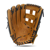 IKJ Rapid Series 12.75 INCH Double Welt Model OUTFIELD Baseball Glove in Tan and Black for LEFT-HANDED Thrower