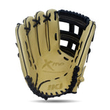 IKJ Xpro Series 12.75 INCH Double Welt Model OUTFIELD Baseball Glove in Straw and Black for LEFT-HANDED Thrower