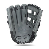 IKJ Core+ Series 12.75 INCH Single Welt Model OUTFIELD Baseball Glove in Gray and Black for LEFT-HANDED Thrower