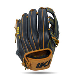 IKJ Rapid Series 12.5 INCH Single Welt Model OUTFIELD Baseball Glove in Black and Tan for RIGHT-HANDED Thrower