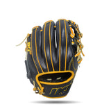 IKJ Xpro Series 11.5 INCH Double Welt Model INFIELD Baseball Glove in Black and Harvest for RIGHT-HANDED Thrower