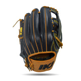 IKJ Rapid Series 12.75 INCH Single Welt Model OUTFIELD Baseball Glove in Black and Tan for RIGHT-HANDED Thrower