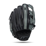 IKJ Core+ Series 12.75 INCH Double Welt Model OUTFIELD Baseball Glove in Gray and Black for RIGHT-HANDED Thrower