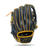IKJ Xpro Series 12.75 INCH Double Welt Model OUTFIELD Baseball Glove in Black and Harvest for RIGHT-HANDED Thrower